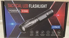Tactical Led Flashlight Powerful S1500 2 Pack RoHS New In Box