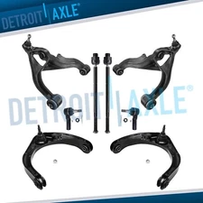 4WD 5-Lug Front Upper & Lower Control Arms Tie Rods for 2006-2008 Dodge Ram 1500