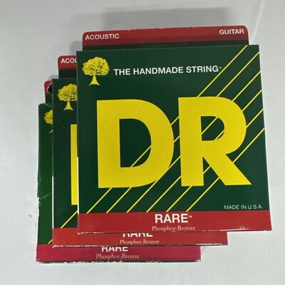3 Packs DR Strings Rare RPMH-13 Phosphor Bronze Acoustic Med/Heavy 13-56