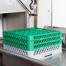 4 PACK Commercial Dishwasher Machine 36 Cup Glass Tray Rack 3 Extender Automatic