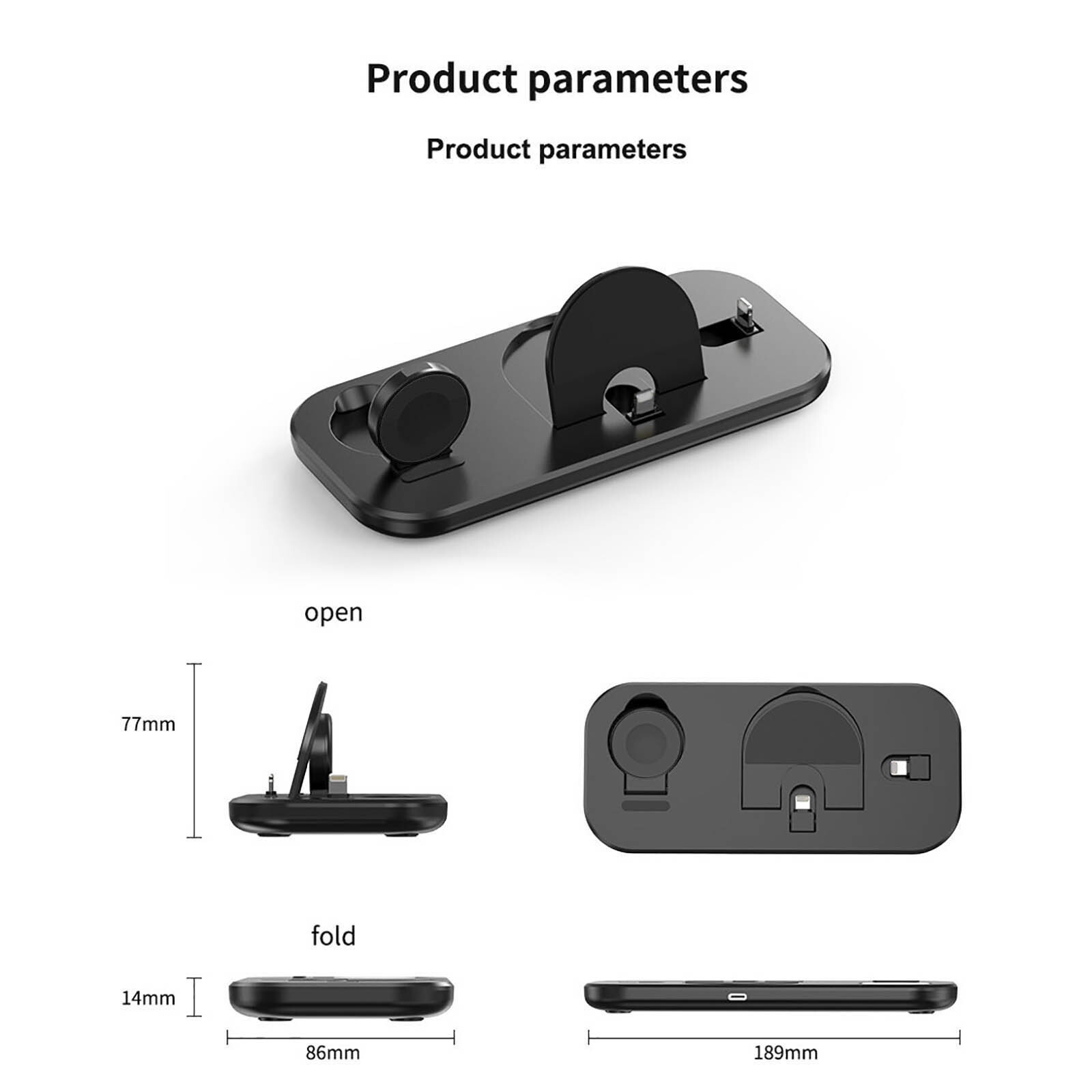 3IN1 Charger Dock Stand Foldable Charging Station For Apple Watch 8 7 iPhone 14 eBay