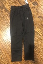 NWT Boys Under Armour Pennant Pants Sweats Youth Black/Gray YSM