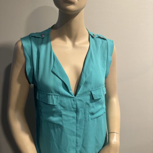Massimo Women’s Blouse Shirt - Teal - Size M - Free Shipping - Picture 2 of 9