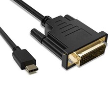 USB Type C USB-C Thunderbolt 3 to DVI Cable Cord Male to Male Converter 1.8M