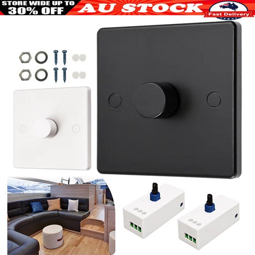 DC 12-24V LED Dimmer Switch ON/OFF Rotary Control Switch for Dimmable ...