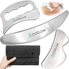 COZLOW 3-in-1 Muscle Scraper Tool Set - Skin Scraping Massage Tools for IASTM...