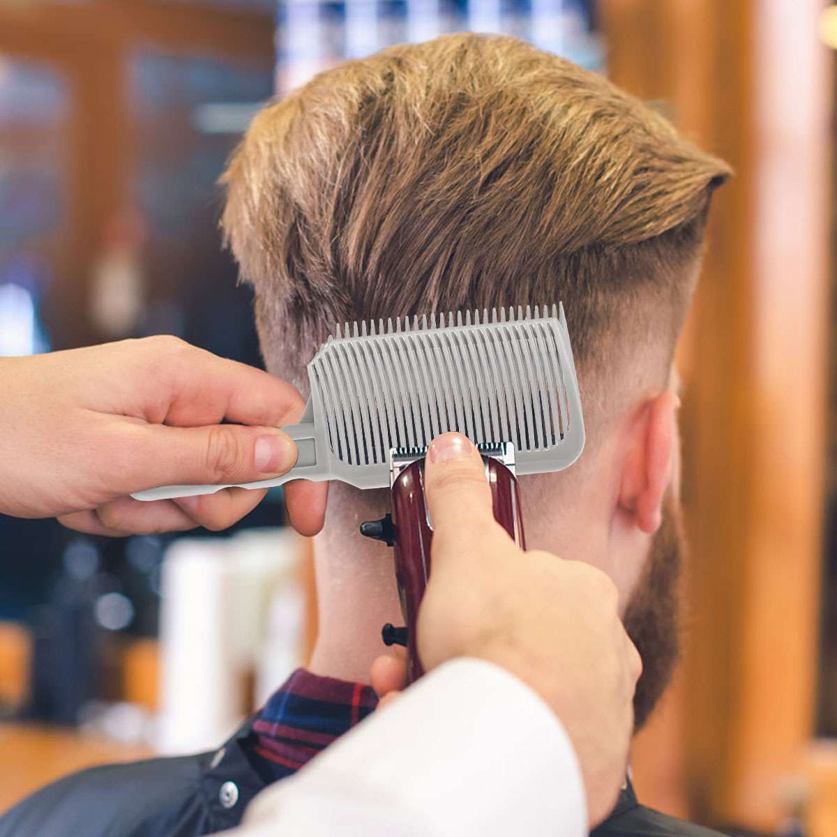 2x Blending Comb Barber for Fading Tapering Thicker Hair Flat Top Cutting Tool