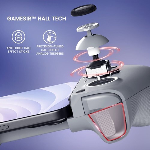Wireless Bluetooth Gamepad with Hall Effect Joysticks for iPhone, Android & Clou - Picture 3 of 4