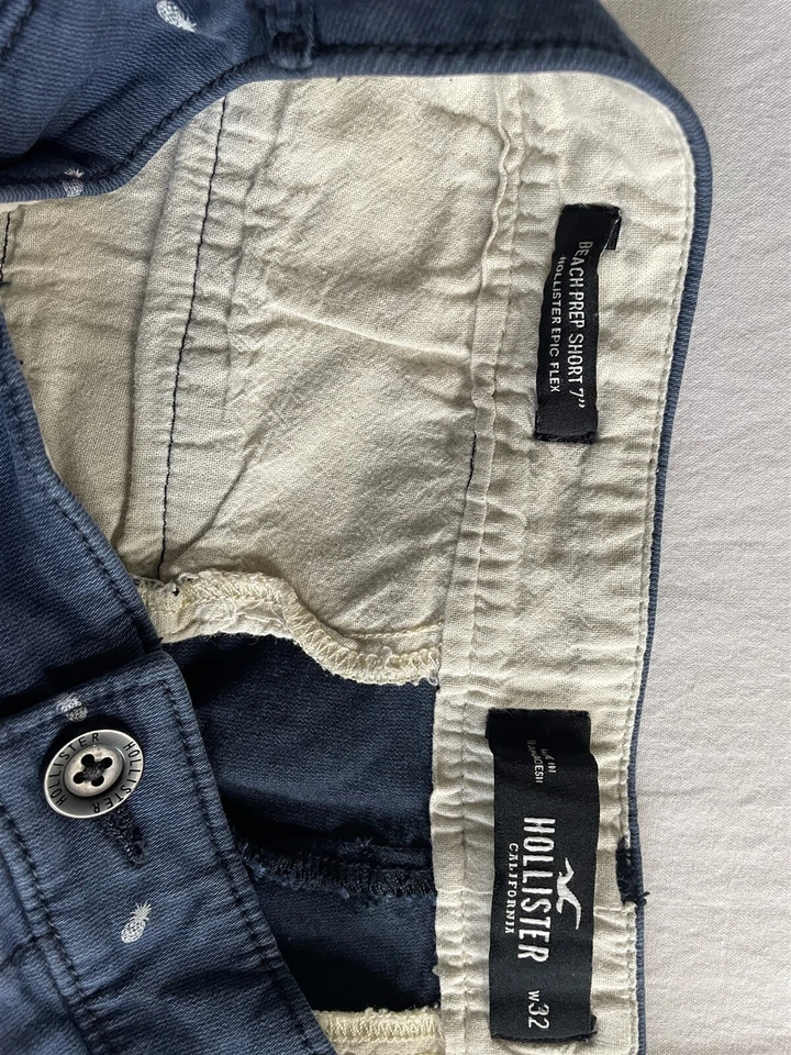 Мужские шорты Hollister 32x7 дюймов темно-синие с принтом в виде ананаса пляжные подготовительные китайские - Изображение 3 из 4