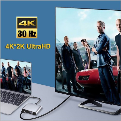 USB 3.1 Type-C to HDMI VGA Display Adapter UltraHD For MacBook Pro iPad Pro AU - Picture 5 of 5