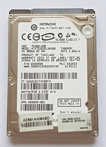 250 GB SATA Hitachi HTS723225L9A360 7200rpm 16MB HDD 2.5" interne Festplatte