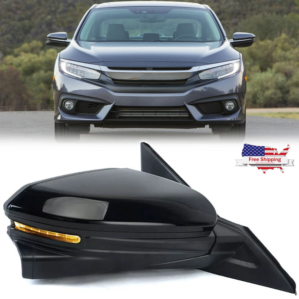 Right Power Mirror For Honda Civic Sport 2016-2021 Heated Camera Signal 14Pin