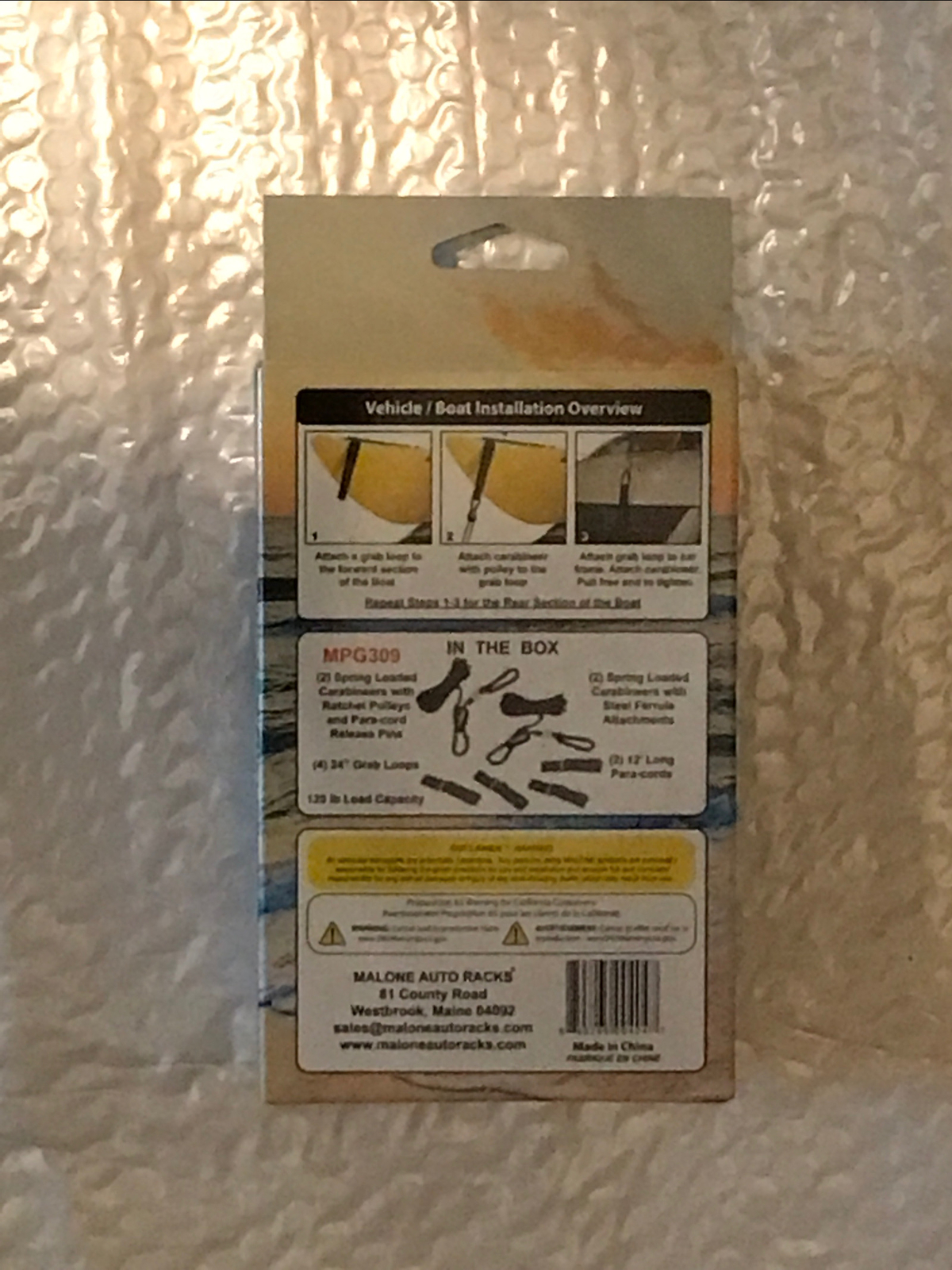 Malone Auto Racks SpeedLine Mini Ratchet Tie-Downs Kayak Canoe Jon Boat
