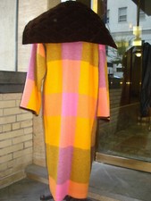 Nwot Jean Charles Jc De Castelbajac Bergdorf Goodman Plaid Wool Coat Quilting L