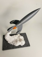 3D Printed TinTin Rocket On The Moon+Smoke ,Scifi,Space Rocket,Aerospace 8.5" 