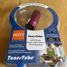 HOTT Tunes Tube MP3 Portable Music Player Built In Hi-Fi Speaker NOS SEALED!