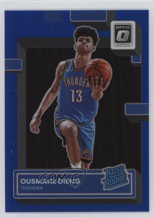 2022 Panini Donruss Optic Rated Rookie Blue Prizm 6/49 Ousmane Dieng #220 09w2