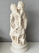 Figur Statuette Giuseppe Bessi 1857-1922 Florenz Liebespaar Gipsguss auf Marmor