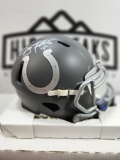 Joe Flacco Autographed Signed - Indy Colts Slate Mini Helmet - JSA Certified