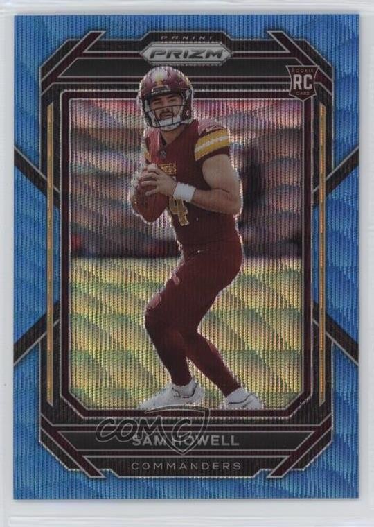 2022 Panini Prizm Rookies Blue Wave Prizm 152/199 Sam Howell #306 Rookie RC 3g6