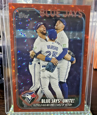 2024 Topps S1 Parallel Crackle Foil Board Orange #137/299 BLUE JAYS UNITE! #167