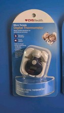 CVS Micro Temple Digital Thermometer Fever Alarm For All Ages Travel Case NEW
