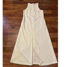 Nordstrom Textured Split Front Maxi Dress Women’s Medium Light Yellow Flowy
