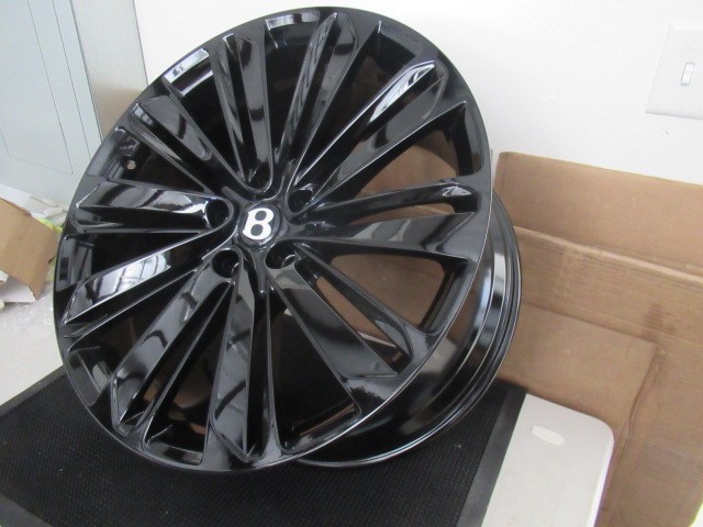 Bentley Continental GT GTC oem factory 22" wheels rims Gloss Black 3SA601025AQ