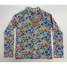 NEW Youth Girl's Mini Boden Sun-Safe UPF 40 floral rash guard swim shirt, 6-7Y