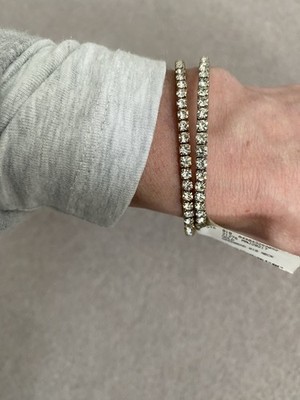 2 Saks Fifth Avenue Outlet Gold/Silber Strass Perlen Armbänder RAR