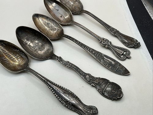 5 cucharas de recuerdo vintage de ley - Imagen 3 de 5