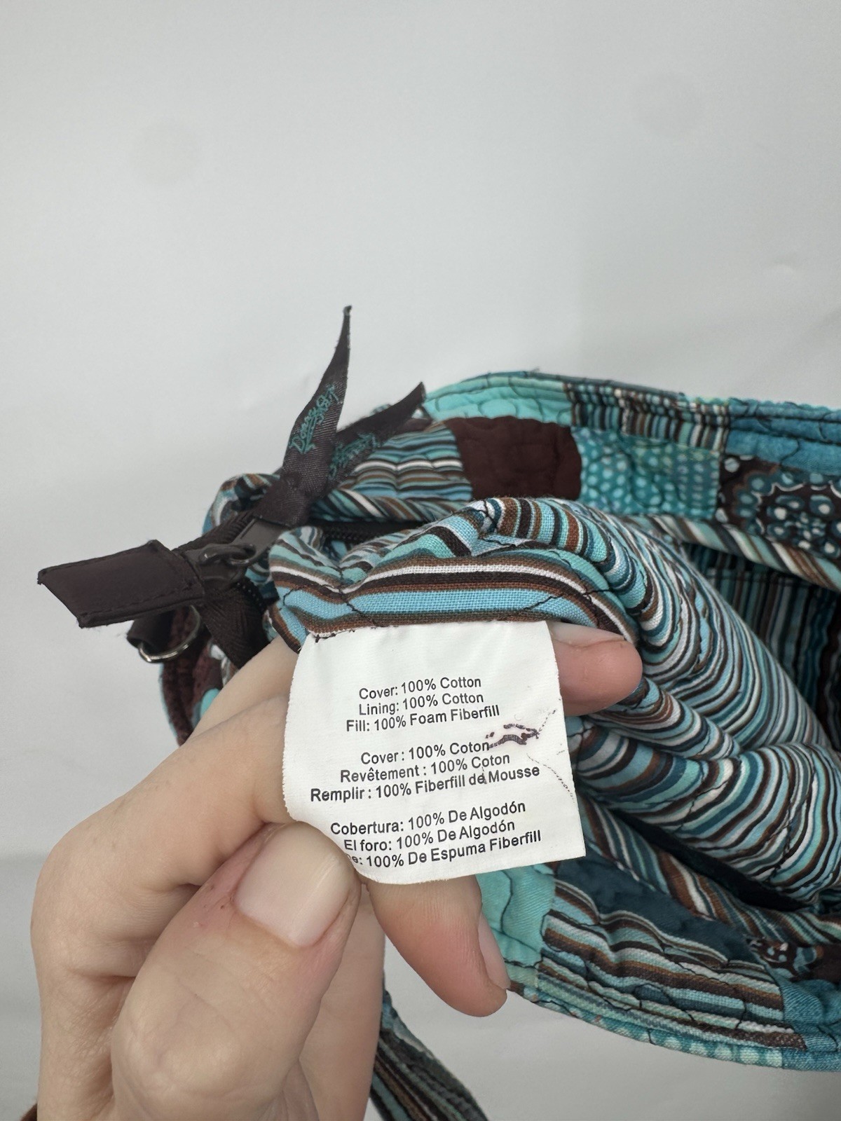 Donna Sharp Patchwork Shoulder Bag Blue Colorful … - image 7