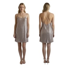 Adrianna Papell Sequin Mini Dress Cocktail Disco Party Club Glam NYE Size 8NEW