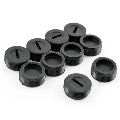 10 Pcs Black Male Thread 16mm Diameter Carbon Brush Holder Caps *mn