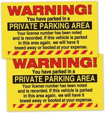 Private Parking Violation Warning Stickers