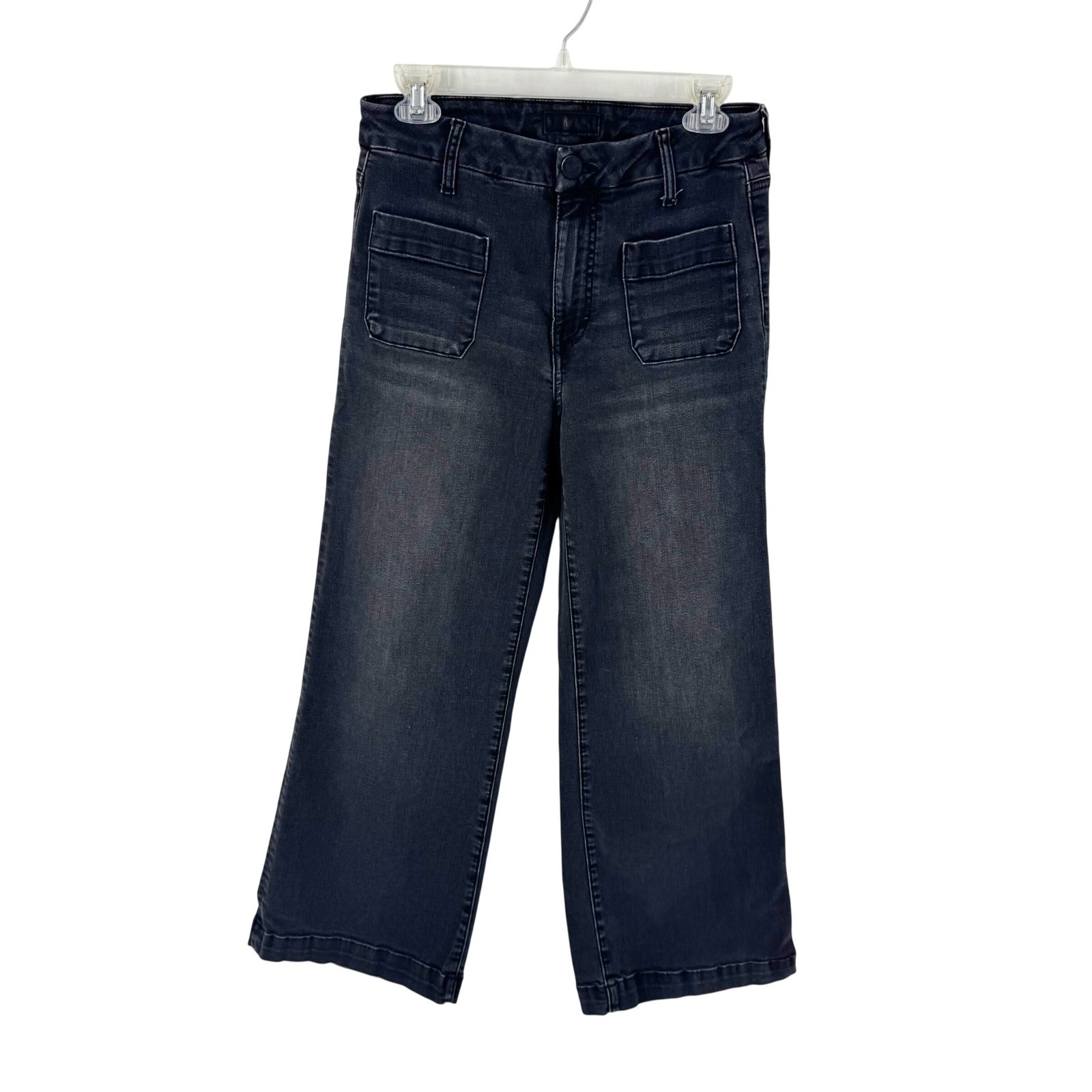 KUT from the Kloth Meg Wide Leg High Rise Jeans Dark Wash Women's Size Unknown