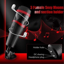 Automatic Masturbator Thrusting Sucking Vibrating HandFree Male Stroker Sex Toys