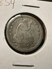 1854 Seated Liberty Quarter