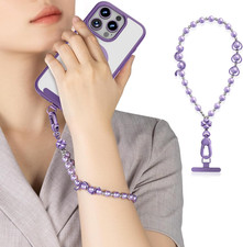 Beaded Phone Charm - Detachable anti Theft Wrist Strap for Women - Phone Chain W