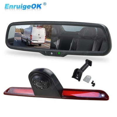 Pour Mercedes Sprinter 2006-2018 VW Crafter Caméra de Recul+Écran 4,3" Feu Stop - Photo 1/4