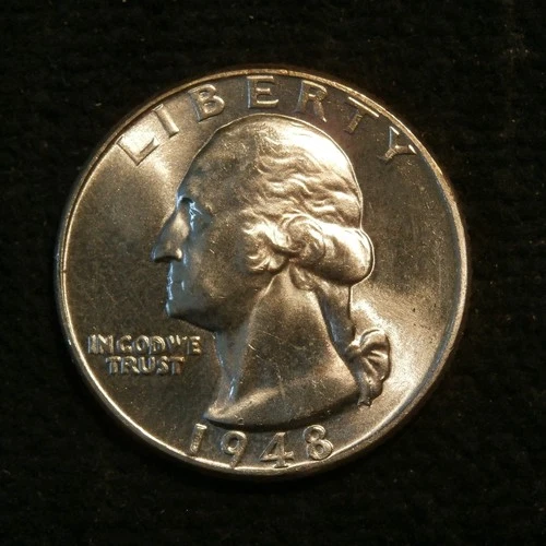1948 WASHINGTON QUARTER BU