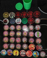 Vintage 90s POGS Milk Cap Spook Caps Lot of 4...