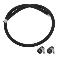 AN-6 Fuel Line Kit 2.99Ft with 2 Pcs Black Clamps 1 Set