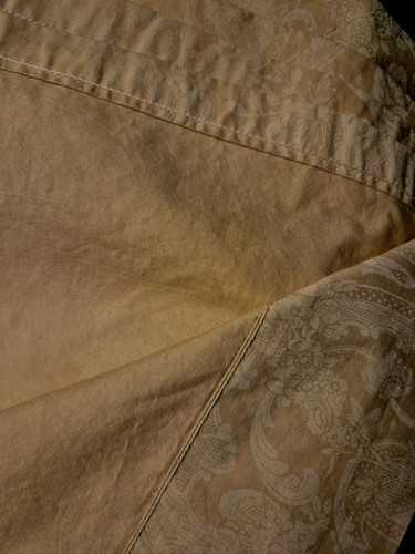 VTG Ralph Lauren Avery Cafe Beige Paisley Floral 2 Tone TWIN Flat Sheet - Picture 2 of 6