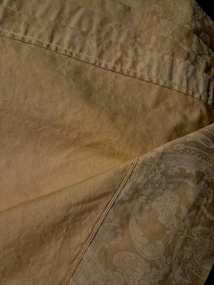 De Colección Ralph Lauren Avery Café Beige Cachemira Floral 2 Tonos DOBLE Sábana Plana y Ajustable Foto 3 de 4