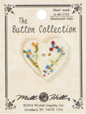 Mill Hill Ceramic Buttons 86133 Floral Heart