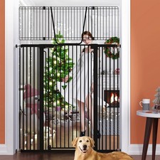 Jiprlak51 Extra Tall Cat Gate for Doorway   30"-49.27" Extra Wide Pet Gate
