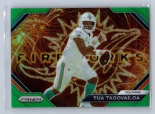 2023 Panini Prizm #F-3 Tua Tagovailoa Fireworks Prizms Green