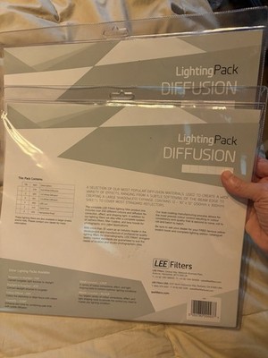 2 Lee Filters Lighting Packs, Diffusion Filters 12 Sheets Variety (6 Pairs)
