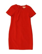 MICHAEL KORS Womens Sheath Dress US 4 Small Red Polyester DA03
